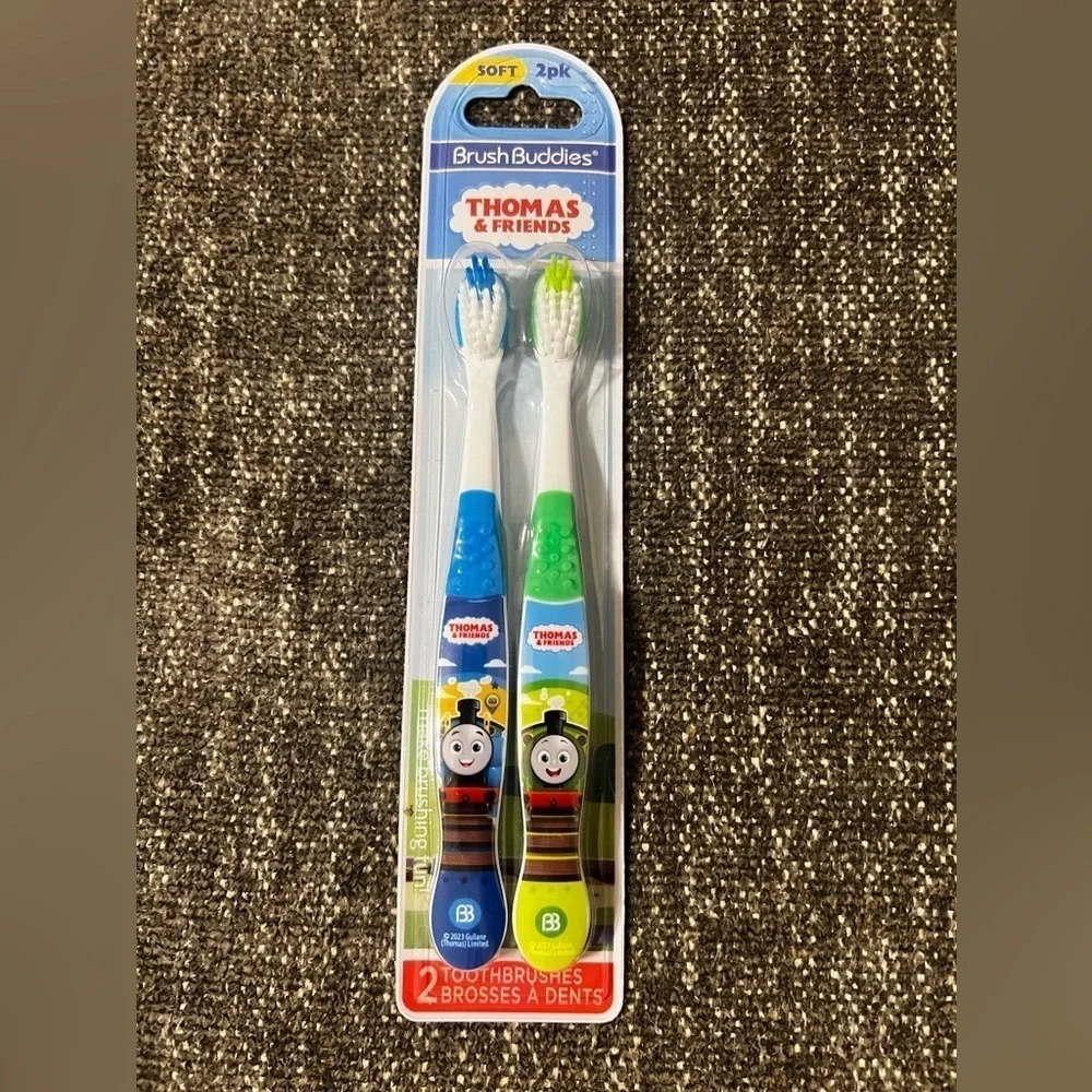 NWT BrushBuddies Toothbrush, Thomas & Friends, Soft, 2 Pack